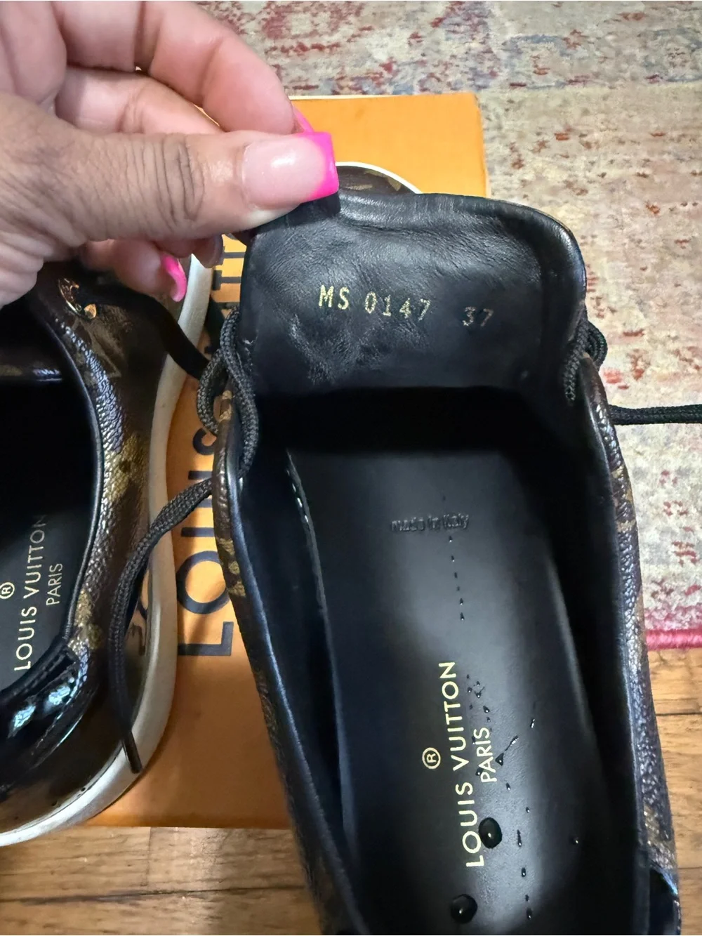 Louis Vuitton Monogram Low-Top Sneakers in Brown and Black
